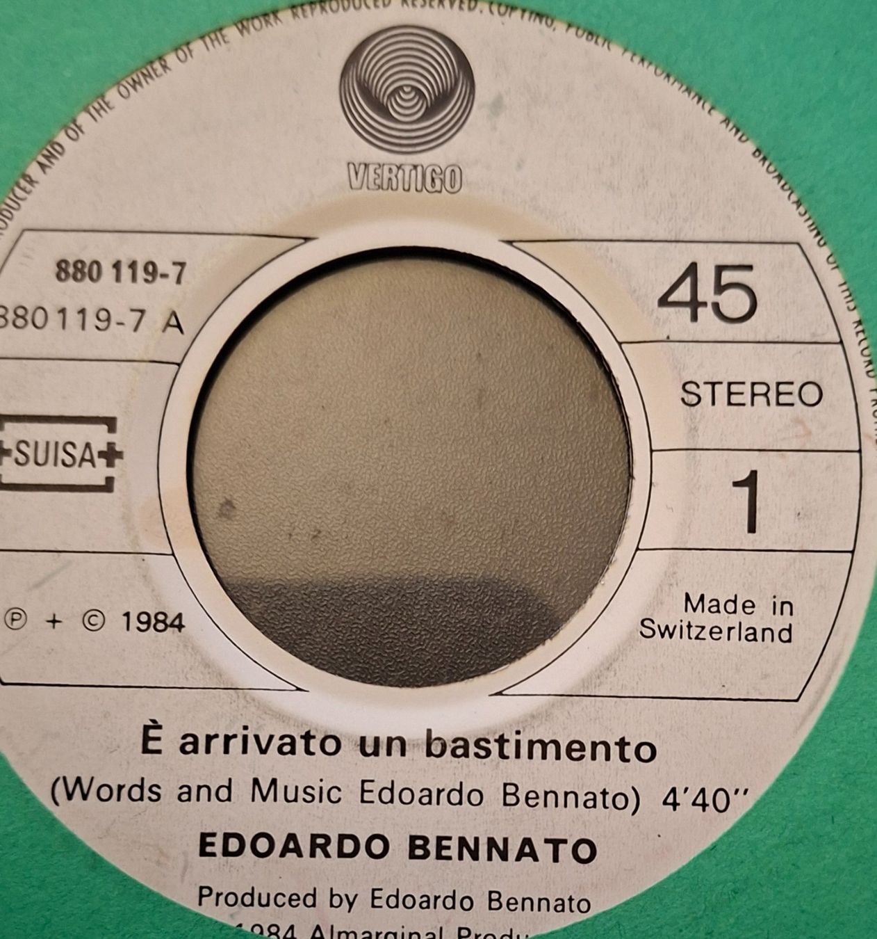 Schallplatten: Vinyl-Single Edourdo Bennato - E Arrivato Un Bastimento – Gebraucht aus Langenthal von Modo39
