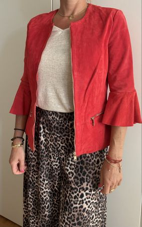 ❤️ Avant Première Lederjacke Rot – Echtleder – Gr. 38