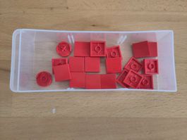 Rote Lego Fliessen in der Grösse 2x2