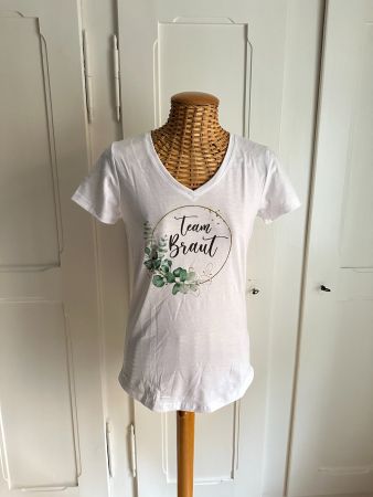 T-Shirt weiss "Team Braut" S