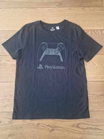 Schwarzes H&M T-Shirt mit PlayStation Motiv Gr. 170, wie neu