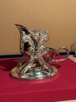 Vintage Silver-Plated Wine Bottle Holder, Ornate Design