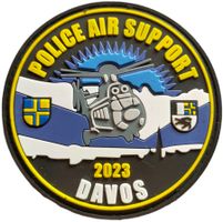 Polizei Patch Air Support Davos 2023 Schweiz mit Klett.