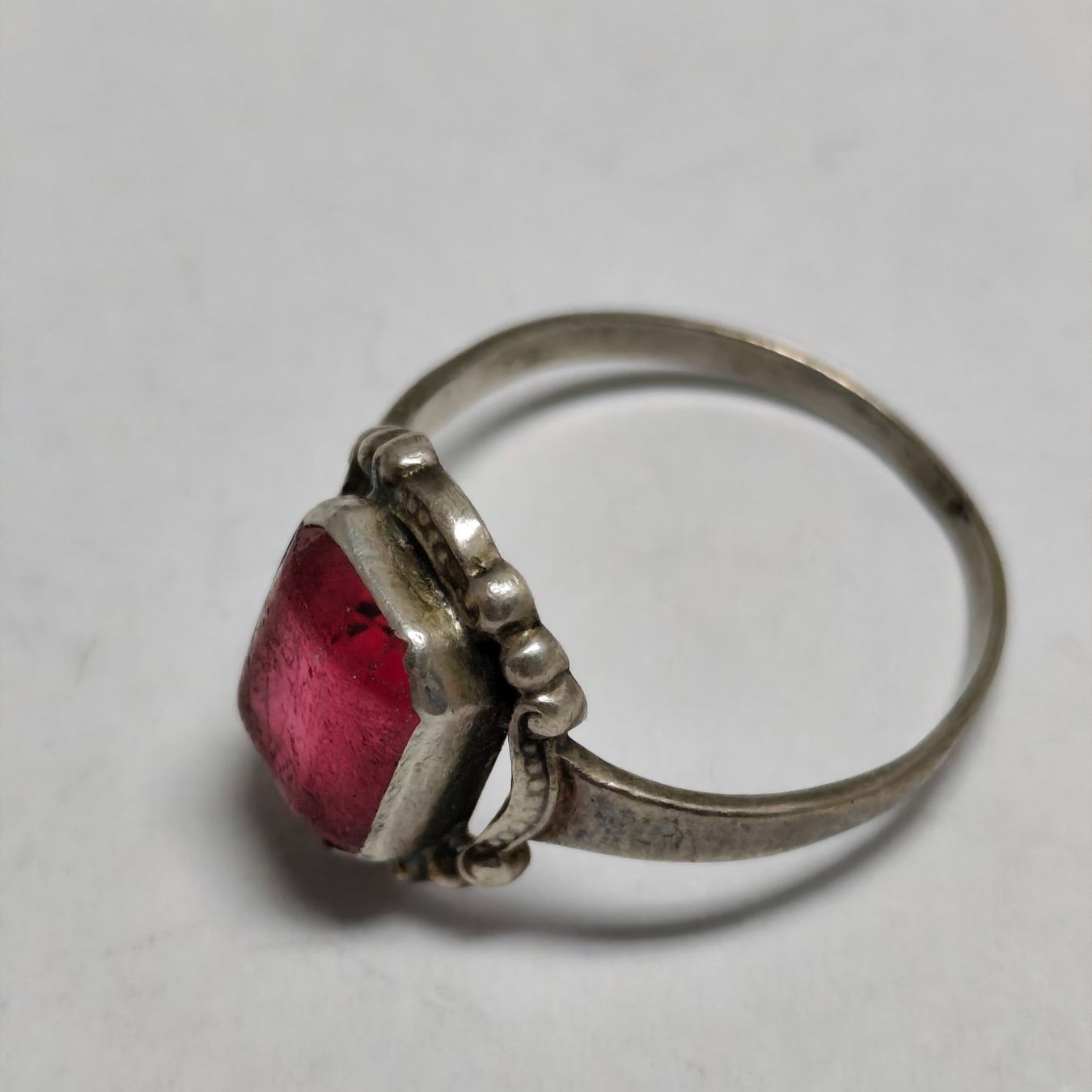 Bagues: Vintage Silberring 800 mit rotem glass #B2 – D'occasion à Châtelaine par Tropic.Watch2 8