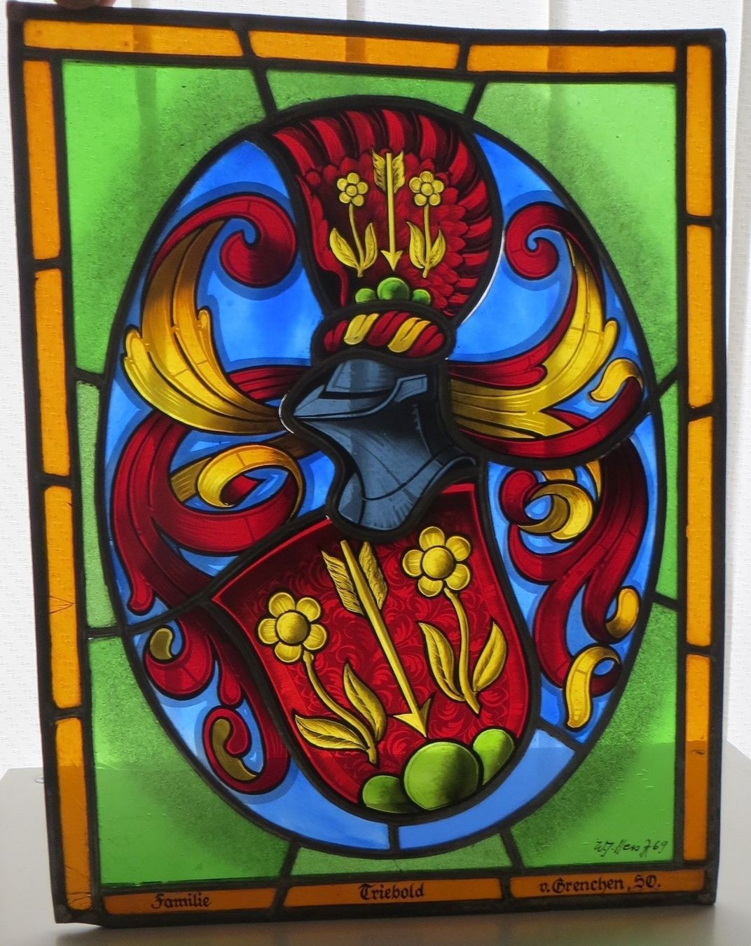 Altro in Antiquarato & Arte: Original Handarbeit: Bleiglas-Bild "Ritter-Wappen" – Usato da Allschwil venduto da marketingprojects 2