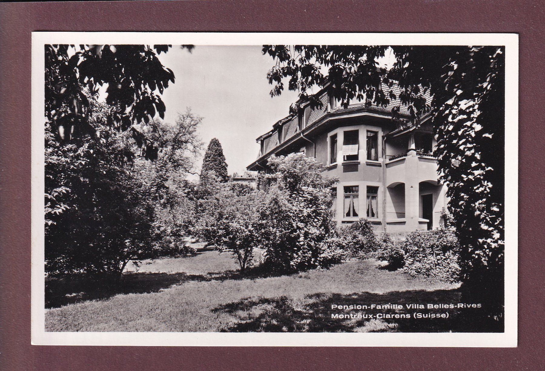Cartoline postali: CLARENS - Villa Belle-Rives – Usato da Pully venduto da nicecards