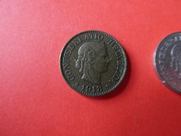 Schweiz 1918, 10 Rappen - Messing