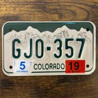 🇺🇸 U.S. Motorradnummer, Colorado GJ0-357 - (18x10cm)