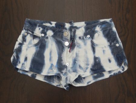 Orig. DSQUARED2 Tie Dye Denim Hotpants Gr. XXS