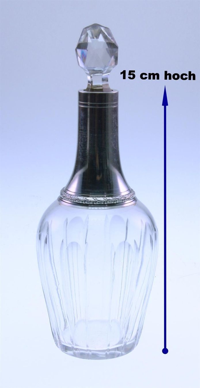 Caraffe: Glaskaraffe mit silberfarbigem Hals und Stöppsel – Usato da Langenthal venduto da TolleGeschenke2026 6