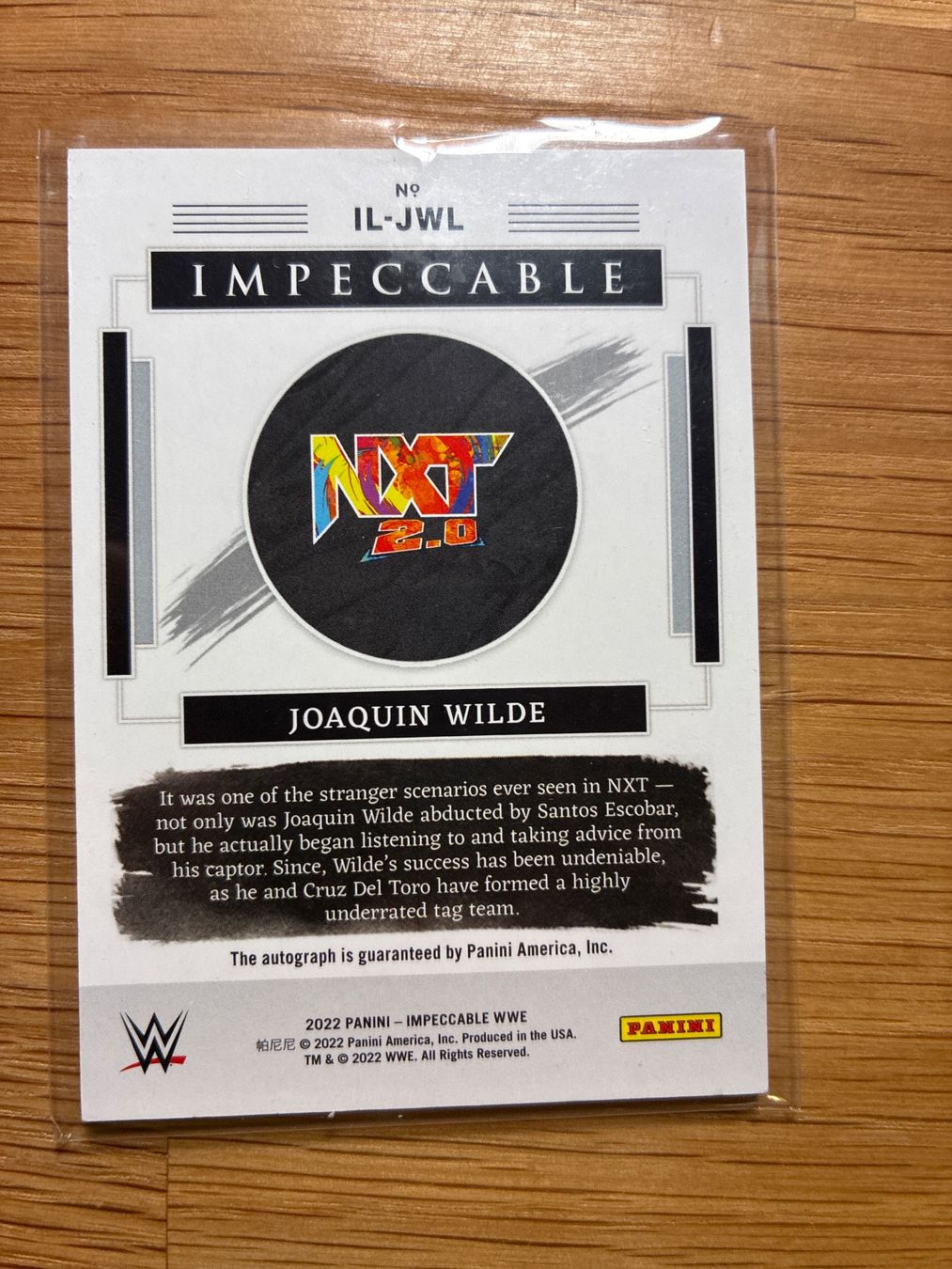Topps Sammelbilder & Trading cards: Panini Impeccable WWE Joaquin Wilde Autogramm /99 – Gebraucht aus Wangenried von Garagara 1