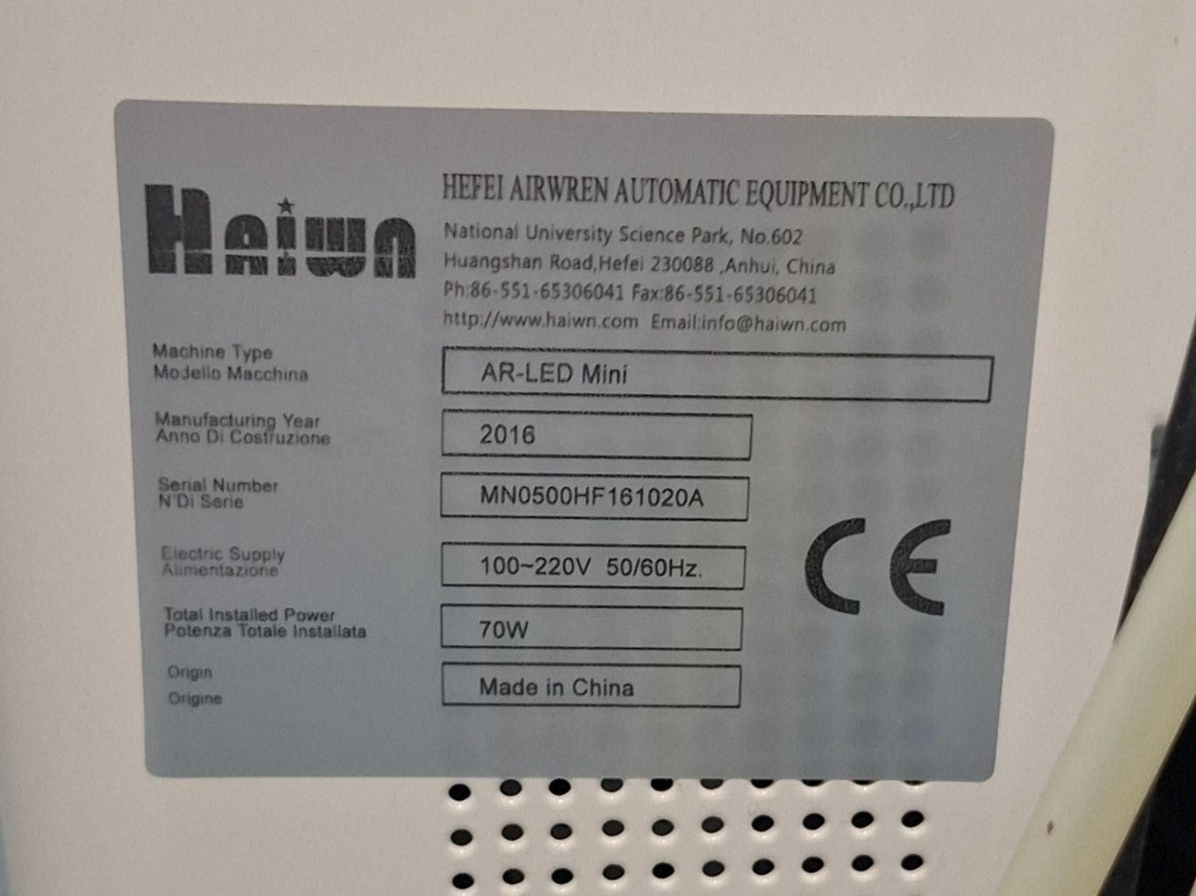 Stampanti: Imprimante numérique UV Haiwn AR-LED Mini – Usato da Villars-Ste-Croix venduto da pau_8fls 8
