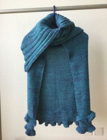 Strick Poncho Mädchen, Gr 122-134