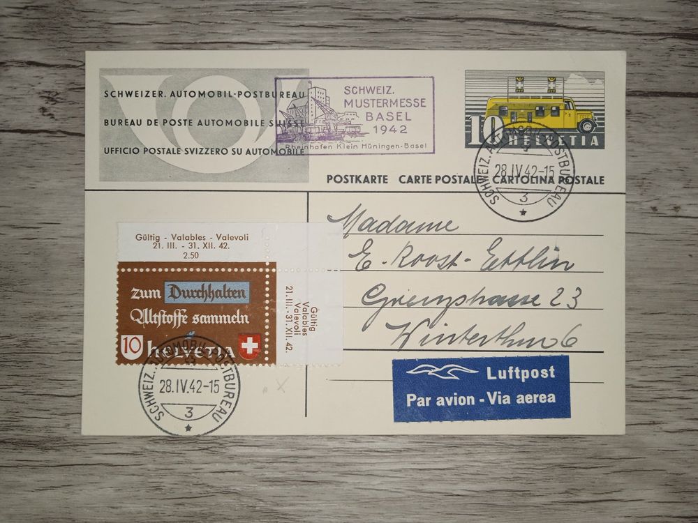 TR16 Carte Postale + Timbre Suisse 1942 | Kaufen auf Ricardo