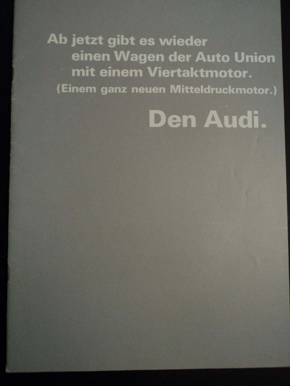 Audi Dokumente: Prospekt Audi Auto Union ca. 1966 – Gebraucht aus Schwarzenburg von modelCARama 1