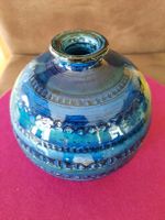RIMINI Blue Ceramic Ball Vase Italy
