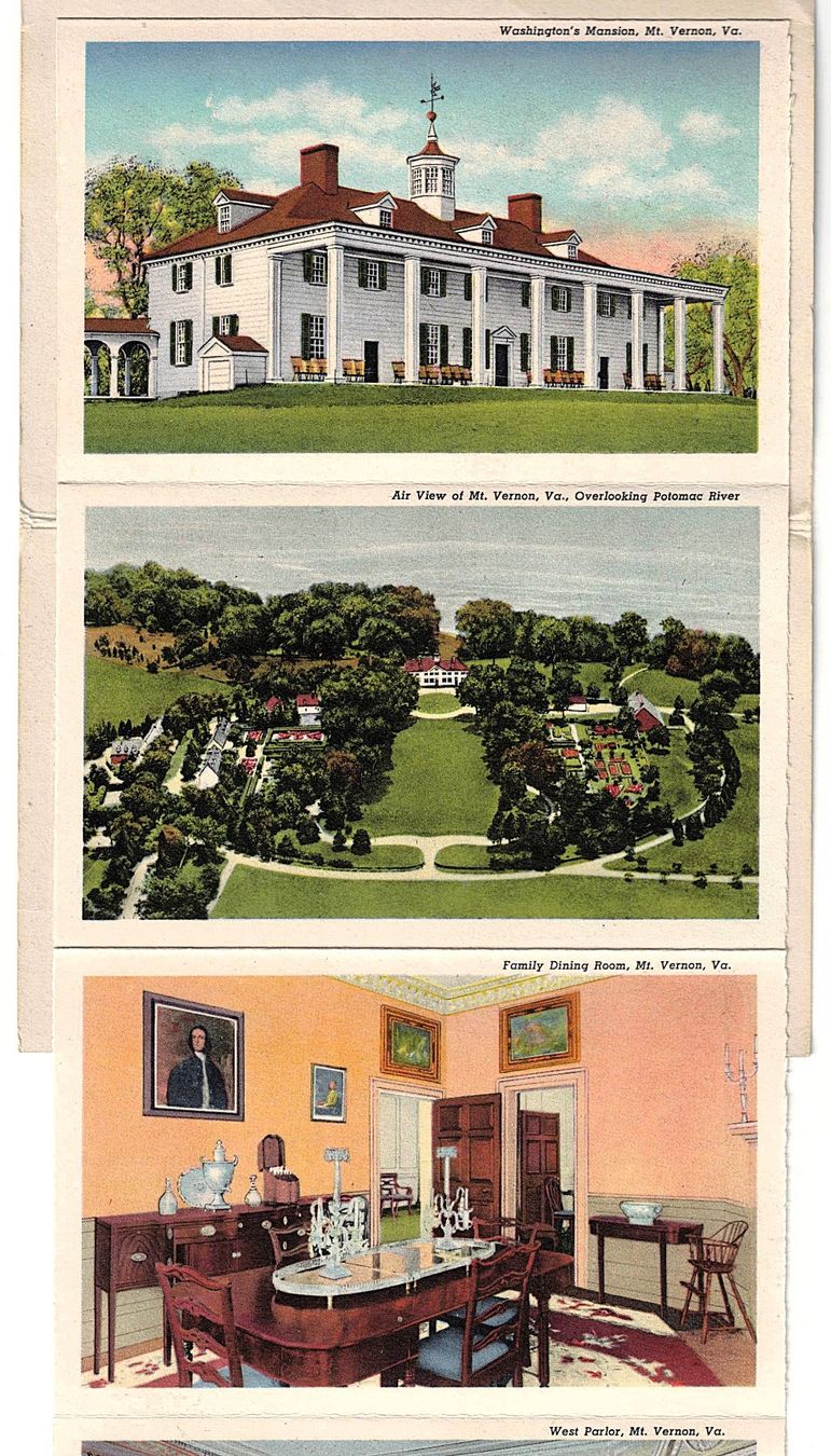 Ansichtskarten: Folder Mont Vernon, Sitz Präsident Washington - USA – Gebraucht aus Gossau ZH von granby 1