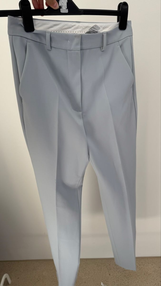 Sportmax Pantaloni: Sportmax Hose hellblau mit Knopfdetails – Usato da Zürich venduto da di_archive 2