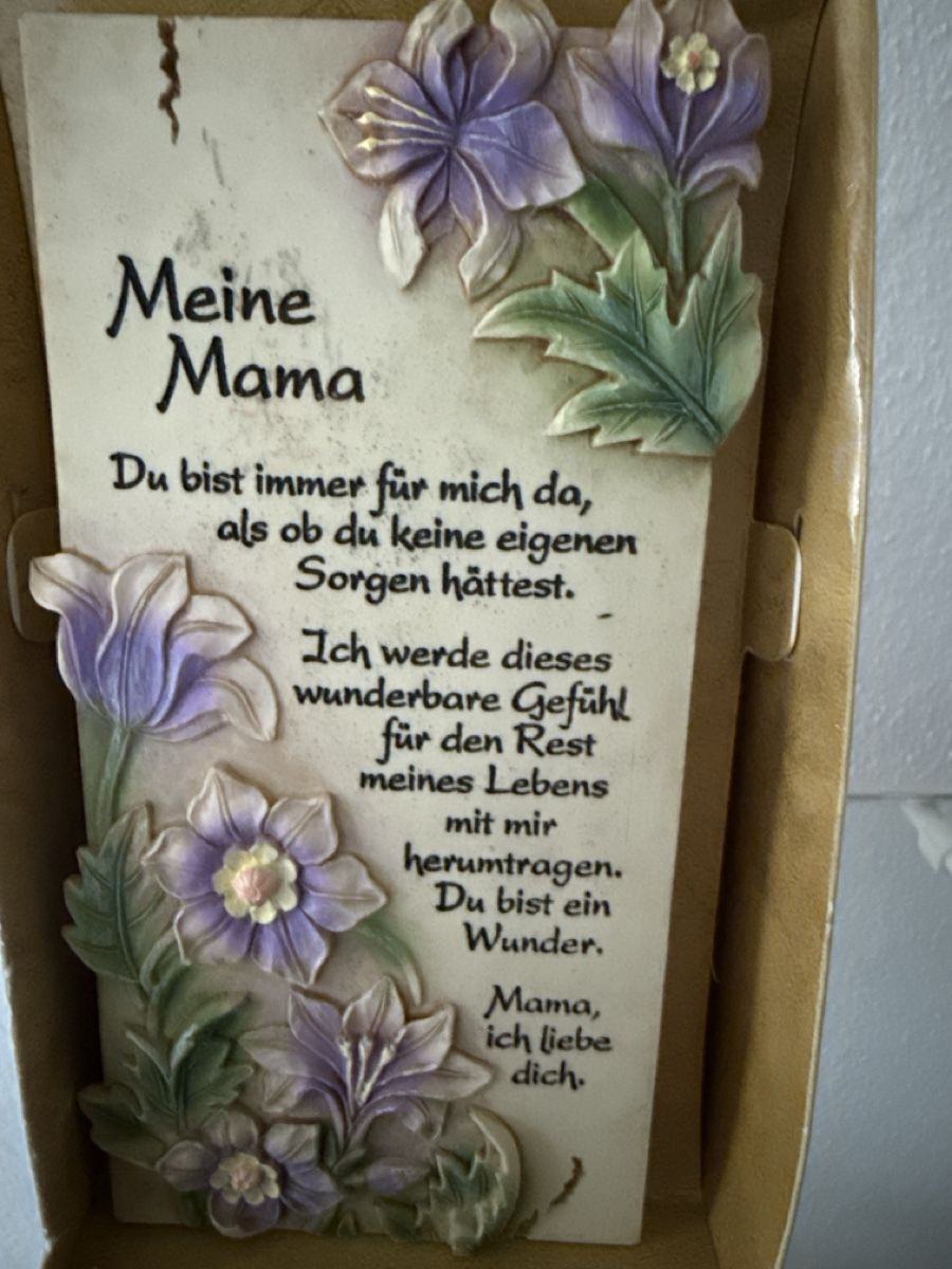 Tutte le decorazioni: Dekorative Mama-Botschaft mit Blumen - Muttertag Geschenk – Nuovo e nell'imballaggio originale da Bern venduto da Marym 1