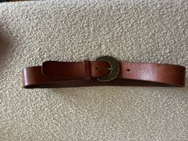 Brauner Ledergürtel von Hilfiger Denim, Gr.75