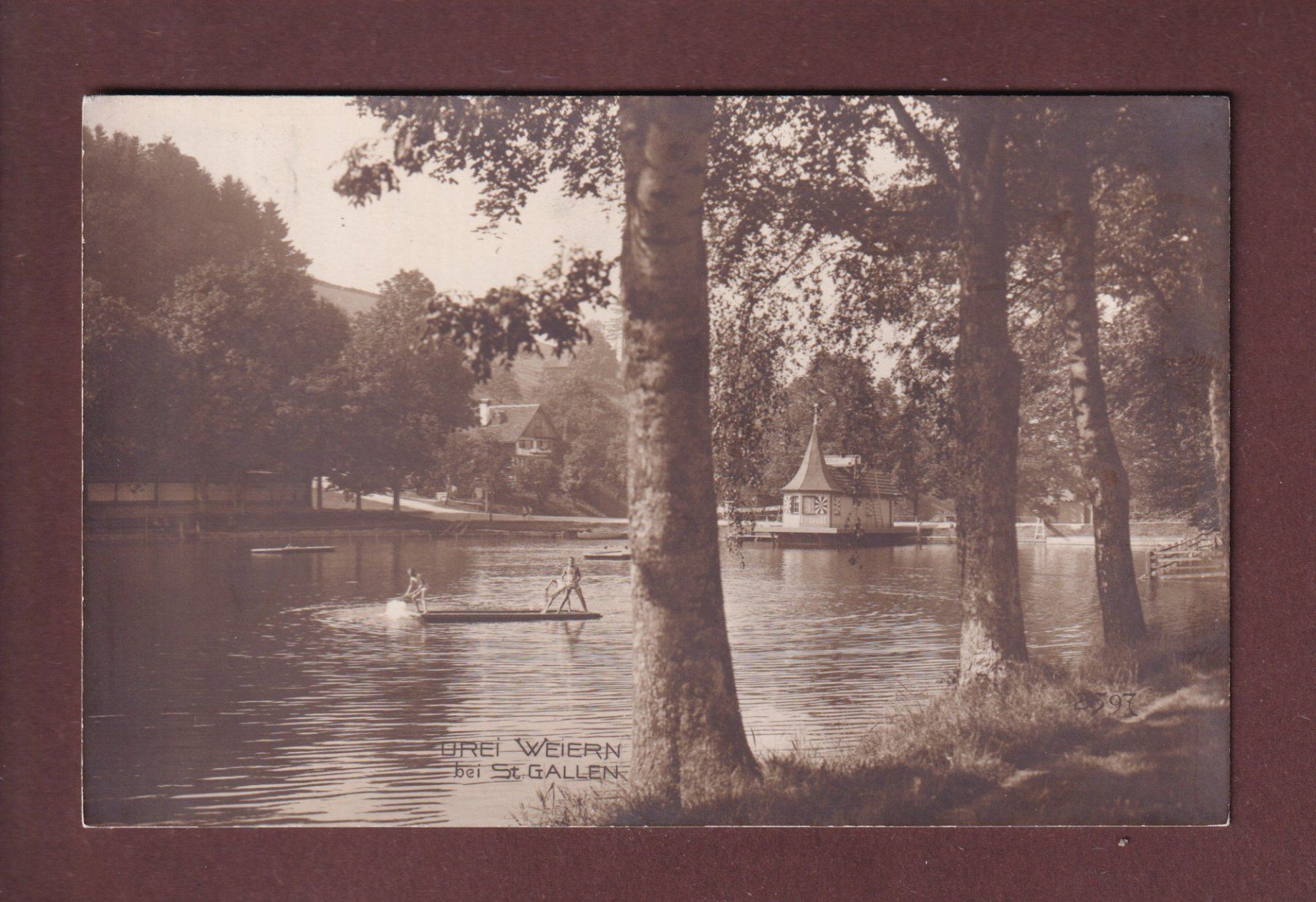 Cartoline postali: ST. GALLEN - Drei Weihern - 1914 – Usato da Pully venduto da nicecards