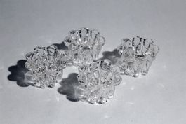 Design Crystal Glass Candleholders VMC REMIS FRANCE, um 1960