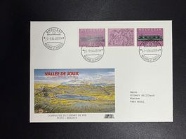 Bahnpostbeleg Vallorbe - Le Brassus 1994