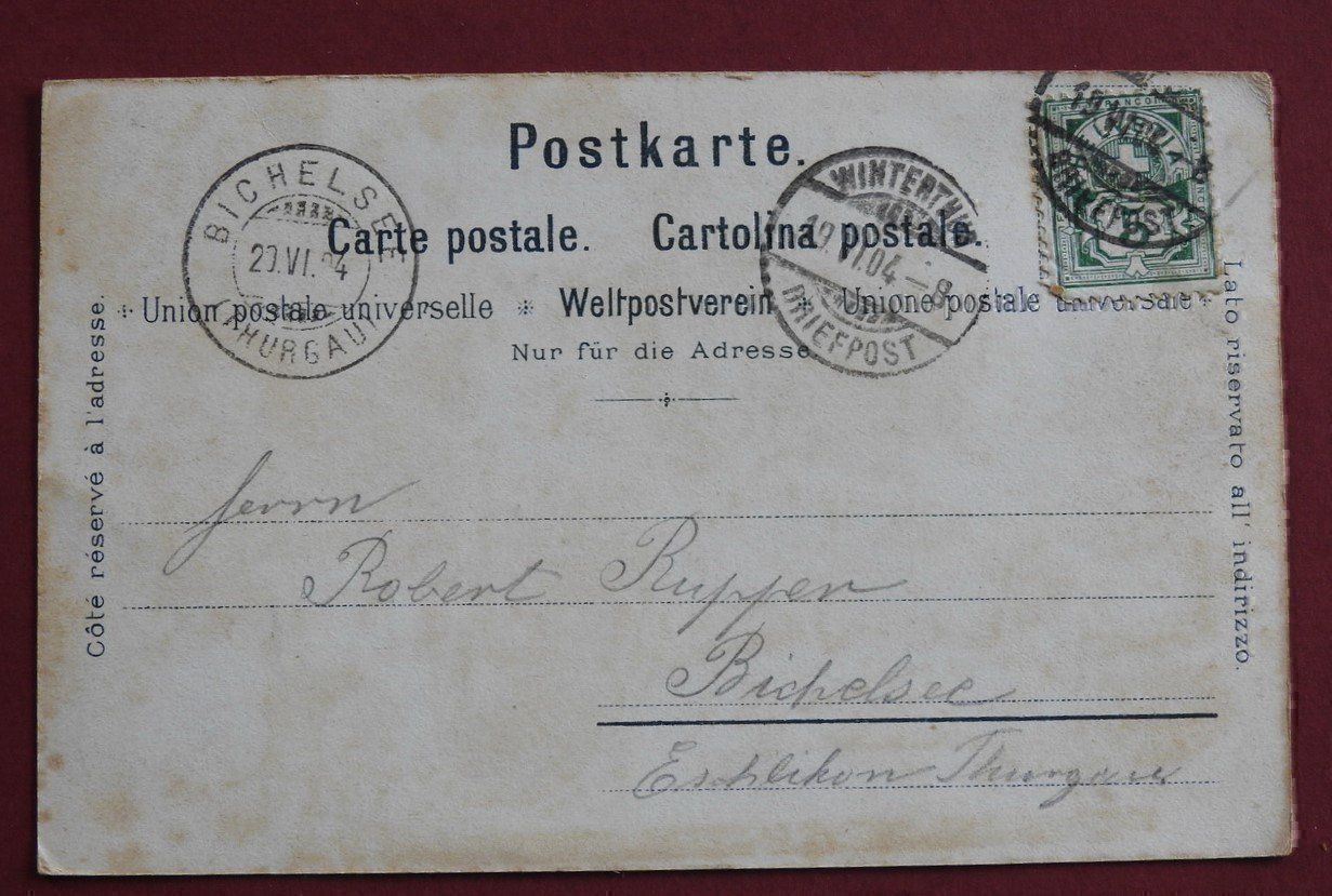 Cartoline postali: Hof Eschenberg bei Winterthur – Usato da Rain venduto da 999-800-K 1