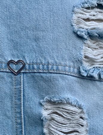 Superbe veste en jeans used PLEASE 100%coton t.L(Italie)