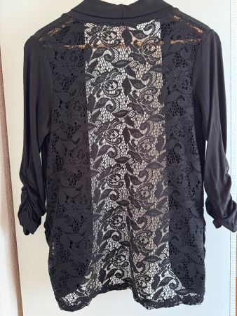 Schwarze Strickjacke, Gr. 36, black
