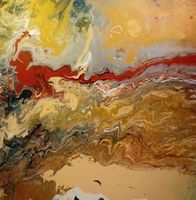Abstraktes Bild 50x50x1,5 cm bunt, Peinture Quadro Painting