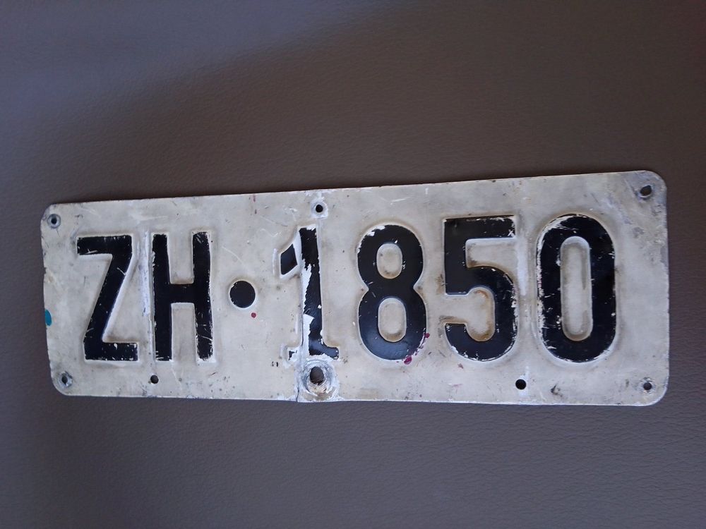 altes Nummernschild ZH 1850 Kaufen auf Ricardo