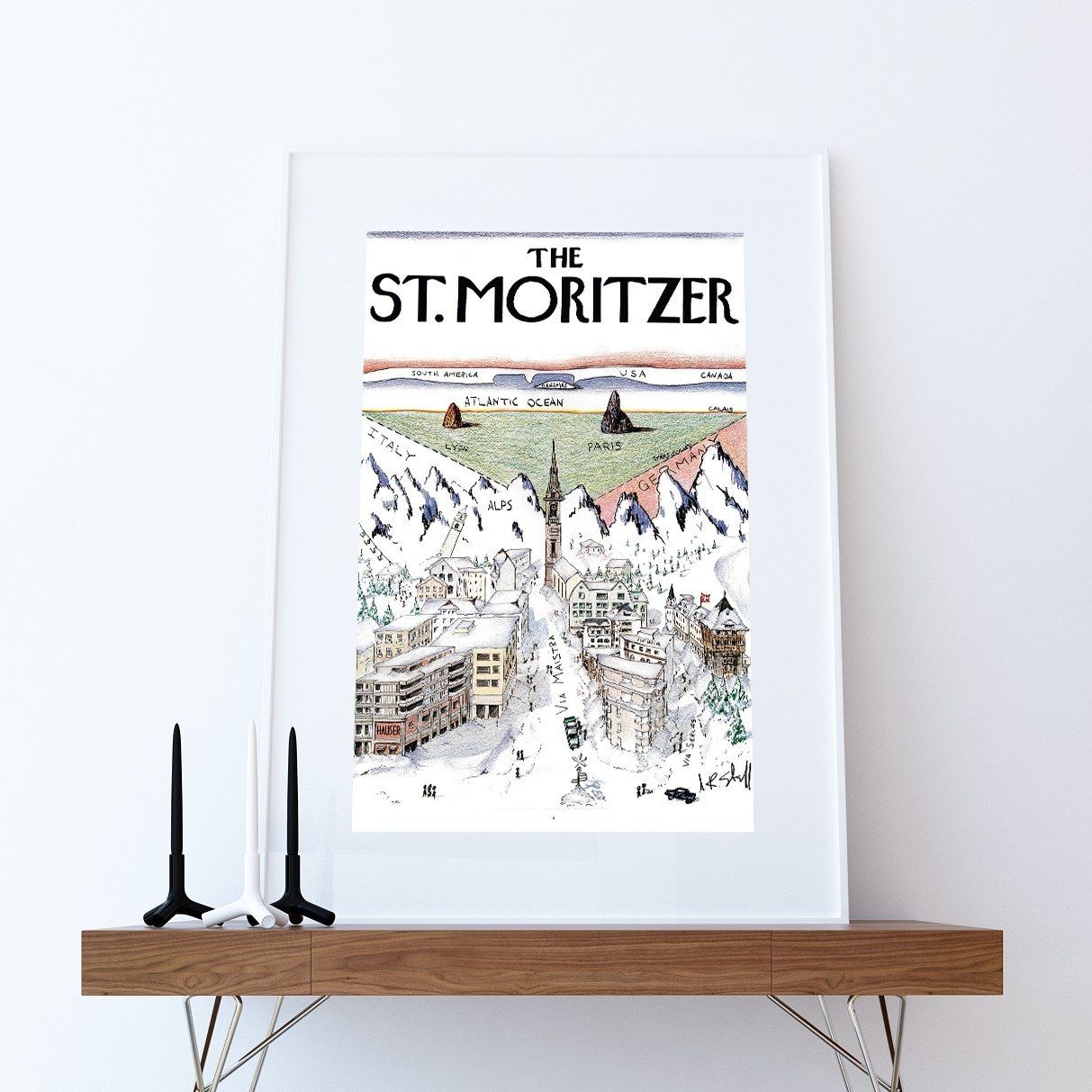 Foto & Immagini: Kunstdruck, gerahmt, NEU - The St. Moritzer – Nuovo (secondo la descrizione) da Zürich venduto da kun_d8p9