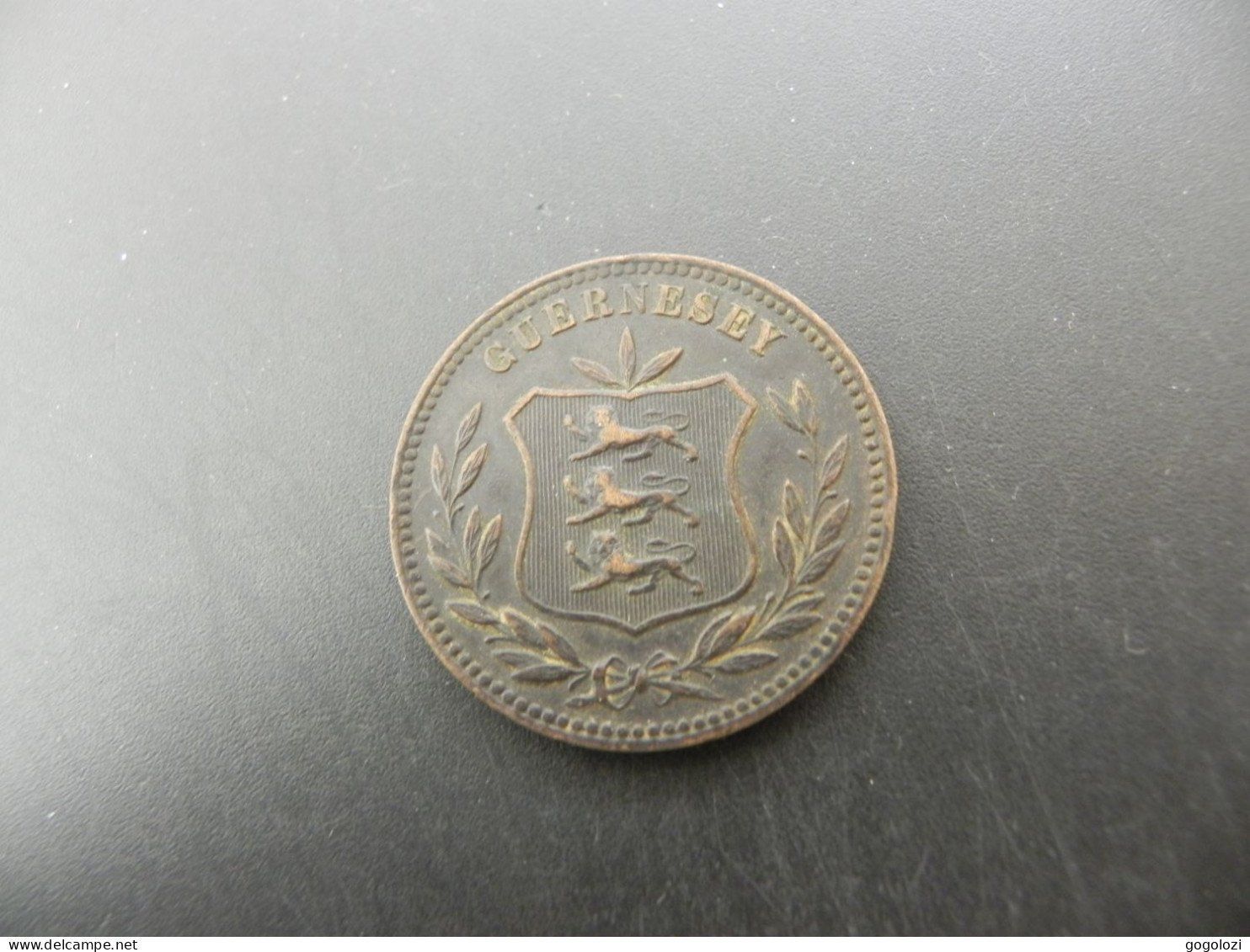 Tutti le monete: Guernsey 8 Doubles 1889 – Usato da Biel/Bienne venduto da Gogolozi 1