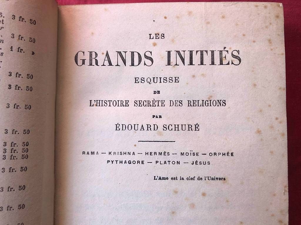 Libri: Les grands initiés-Édouard Schuré 1913 – Usato da Chernex venduto da Nouveaunom