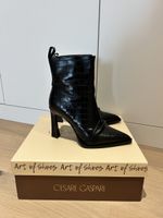 Cesare Gaspari Stiefeletten schwarz Grösse 38 aus Leder