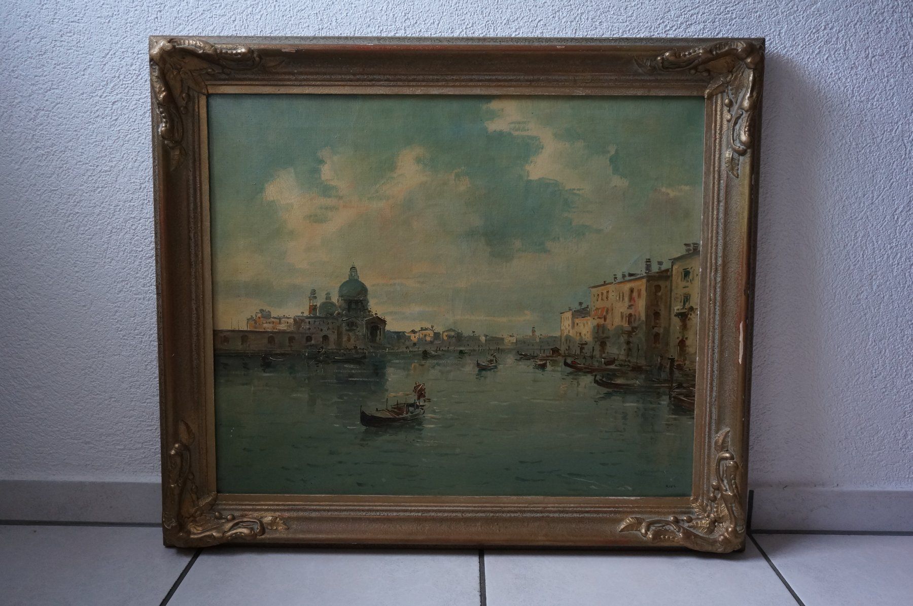 Dipinti: Venedig Ansicht Ölgemälde signiert "RIVA" – Usato da Spreitenbach venduto da Salesmanship 1