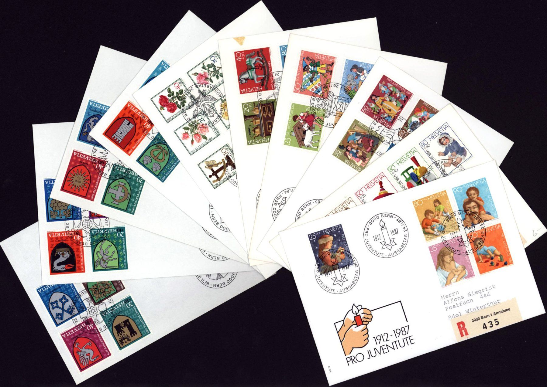 Tutti i francobolli: PJ Sammlung FDC 1964-1987 kompl. (C105) – Usato da Seuzach venduto da Harri19