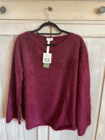 LilySilk Kaschmir Pullover S, neu Kaschmir Rubin rot Lilysil