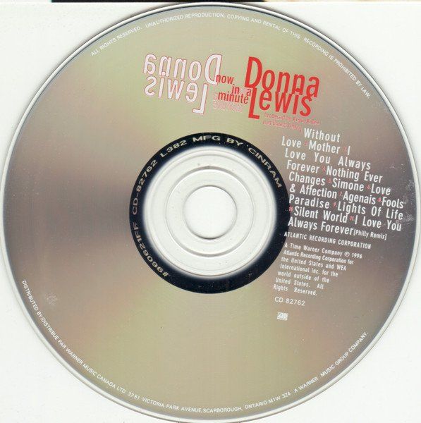 CDs: Donna Lewis - Now in a Minute – Gebraucht aus Unterbch von uqliv 2