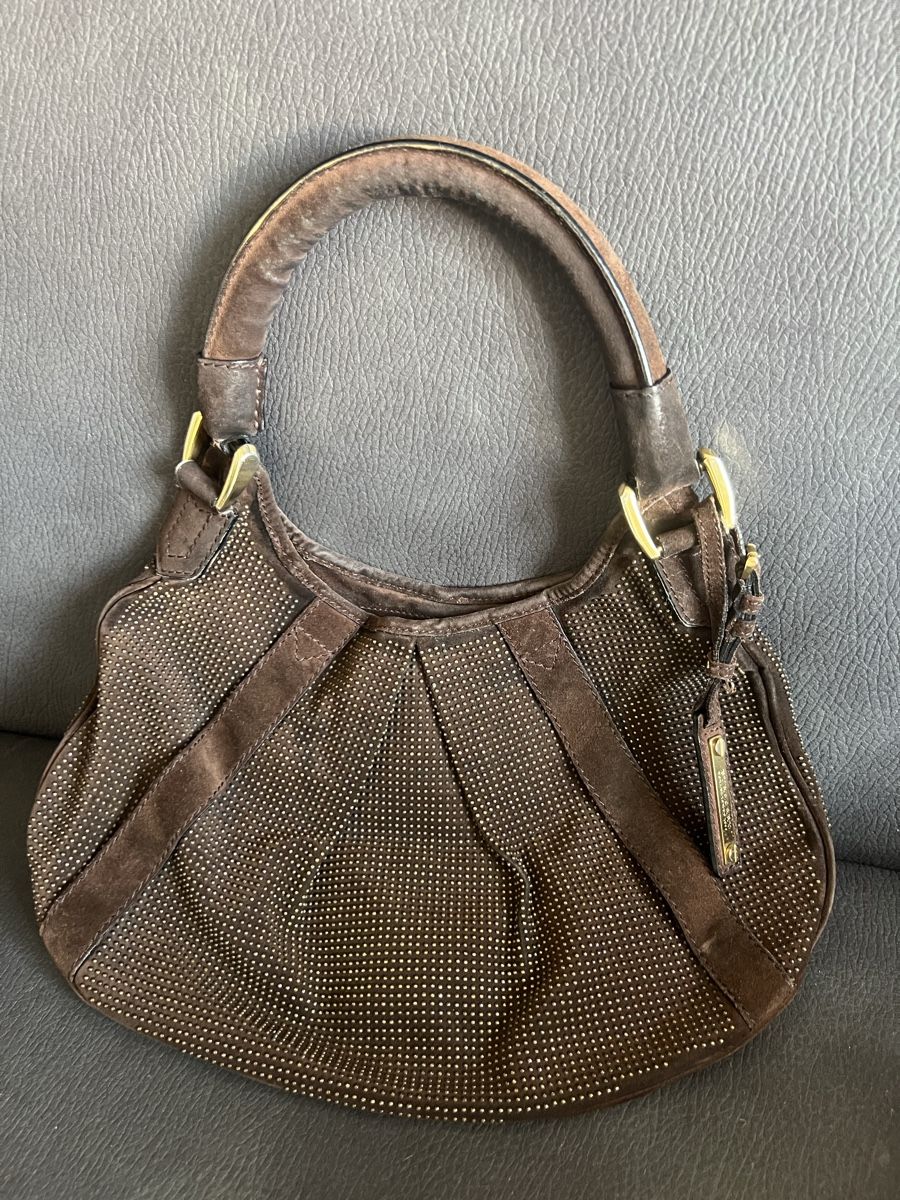 Burberry Taschen für Damen: Burberry Brown studded suede hobo bag – Gebraucht aus Lugano von p24_tzb2 1