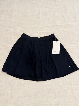 🆕 Lululemon Angled-Pleat High-Rise Tennis Skirt – Black, S