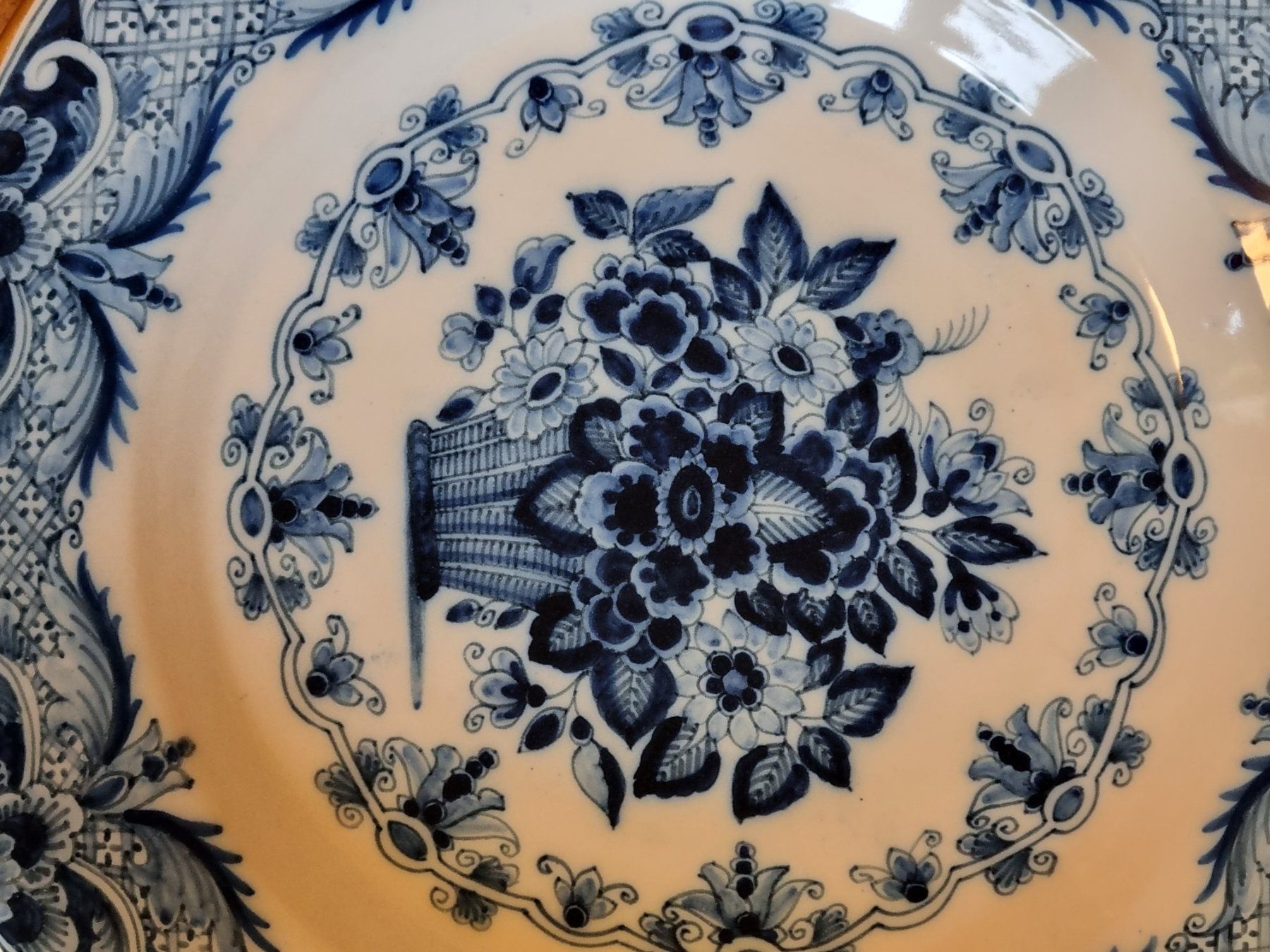 Teller: Tichelaar Makkum Delft Blau Wandteller 36 cm – Gebraucht aus Scharnachtal von devin03 3