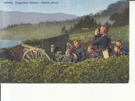 Grenzbesetzung 1914 Artillerie, Eingegrabene Batterie