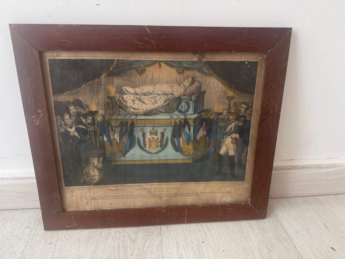 Grafica & Litografie: Lithographie XIXe - Tombeau / Catafalque de Napoléon Ier - – Usato da Erde venduto da CBarts