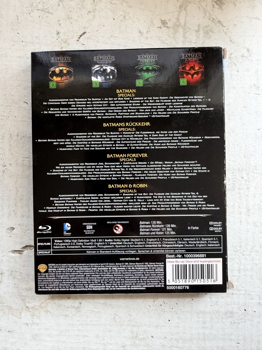 Tutti i DVDs: Batman 1989-1997 (Blu-Rays) – Usato da Dietikon venduto da Buchantiqdietikon 1