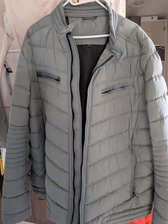 2XL,(3XL) hellgrüne Winterjacke mit Reissverschlüssen