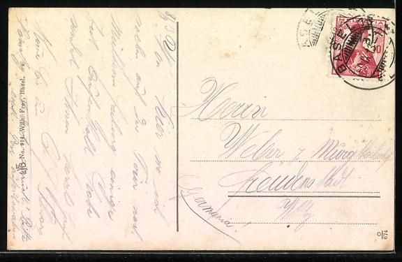 Cartoline postali: Basel, Strassburgerdenkmal mit dem Bunde – Usato da Berlin venduto da bartko-reher 1