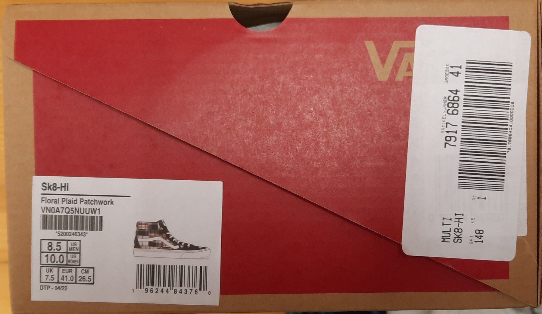 Vans Damenschuhe: VANS Sk8-Hi Floral Plaid Patchwork Sneaker Gr. 41 – Neu und originalverpackt aus Seuzach von VT-Collections1 9