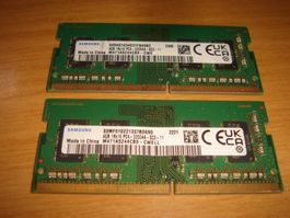2 stück 4gb ddr4 3200 RAM für Laptop.